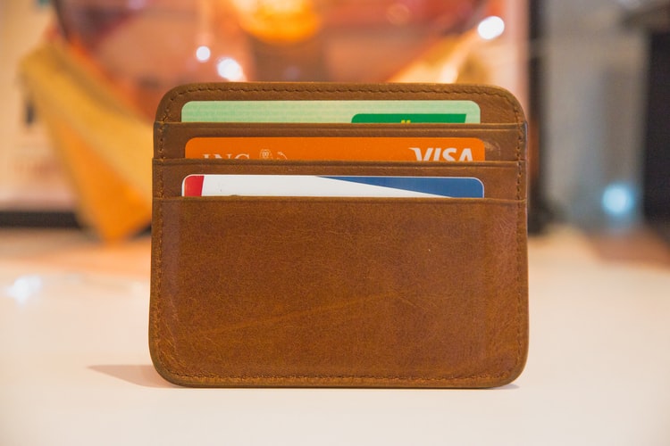 A wallet with credit cards.